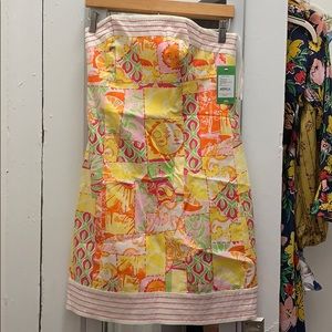 Never worn strapless Lilly Pulitzer dress